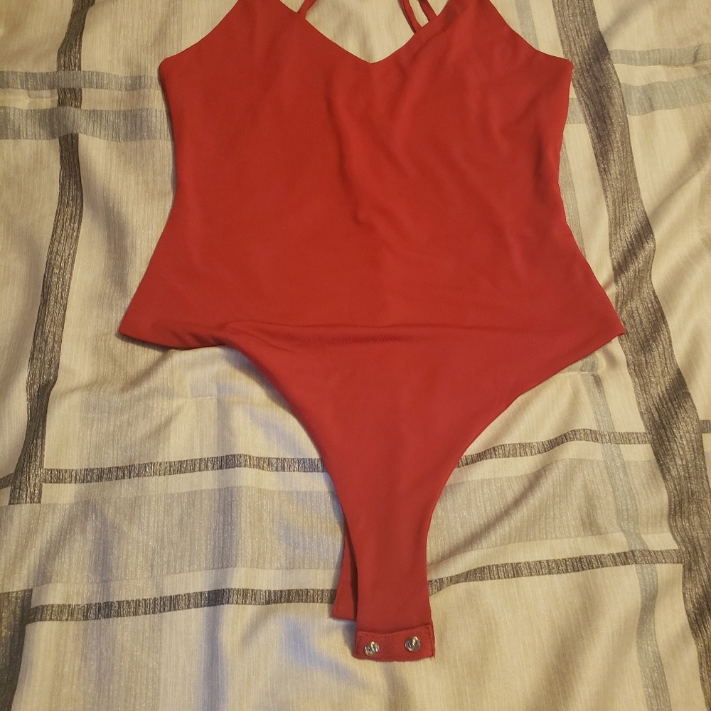 Red bodysuit